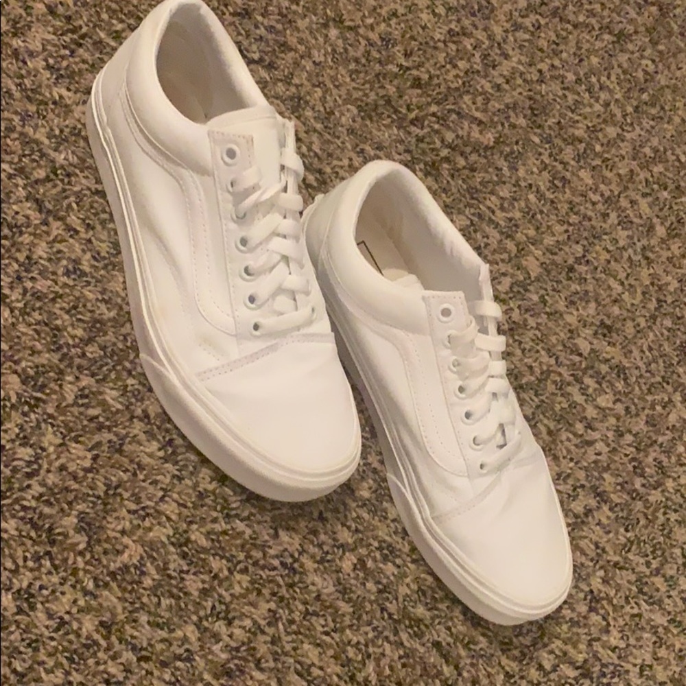all white classic vans